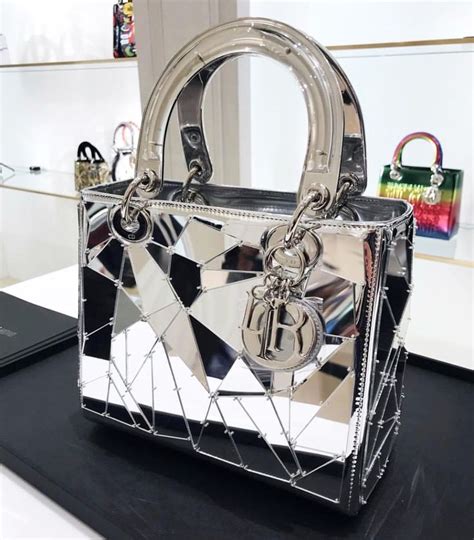 mirrored silver bag dior|lady Dior bag for sale.